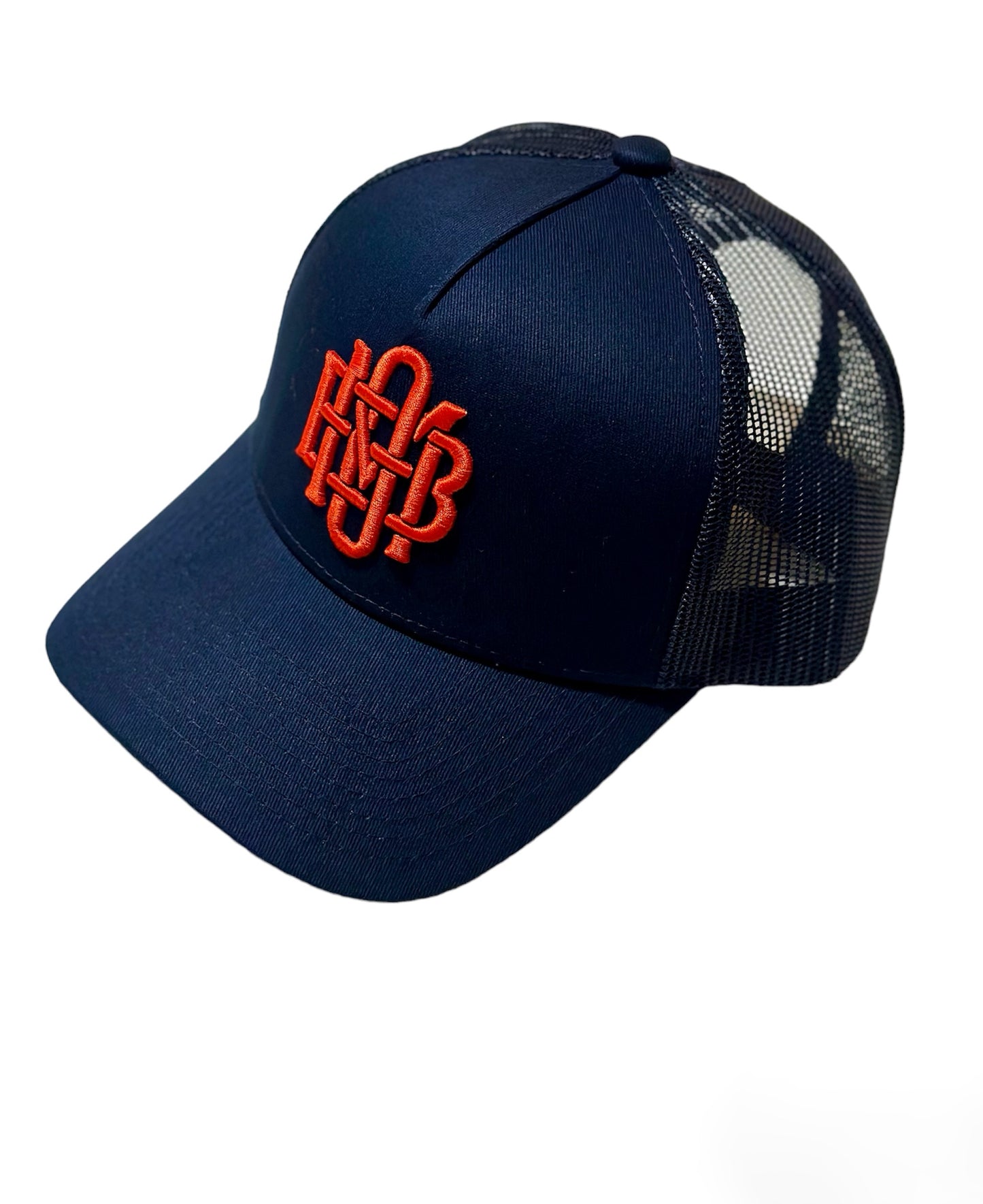 BMO Orange Monogram Trucker Hat