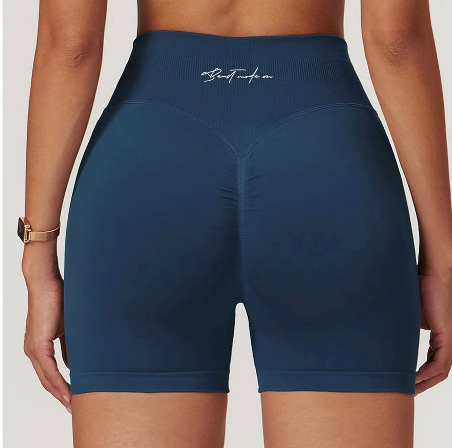 Blue BeastModeOn Yoga Shorts