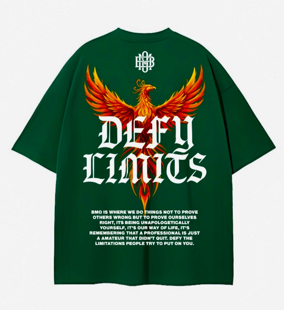Green Oversized Defy Limits T-shirt